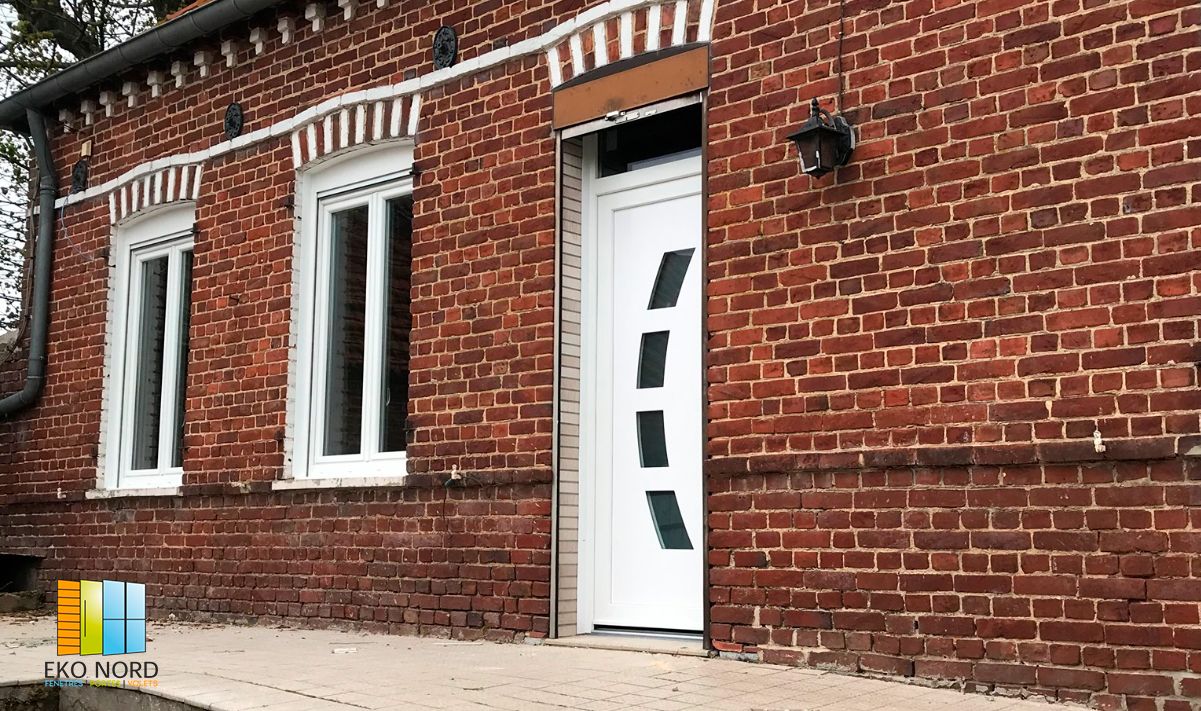 Porte et fenêtres PVC sur corps de ferme